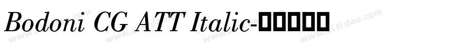 Bodoni CG ATT Italic字体转换